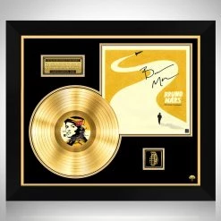 RARE-T Limited Edition Frames Bruno Mars - Doo-Wops & Hooligans Gold LP Limited Signature Edition Studio Licensed Custom Frame