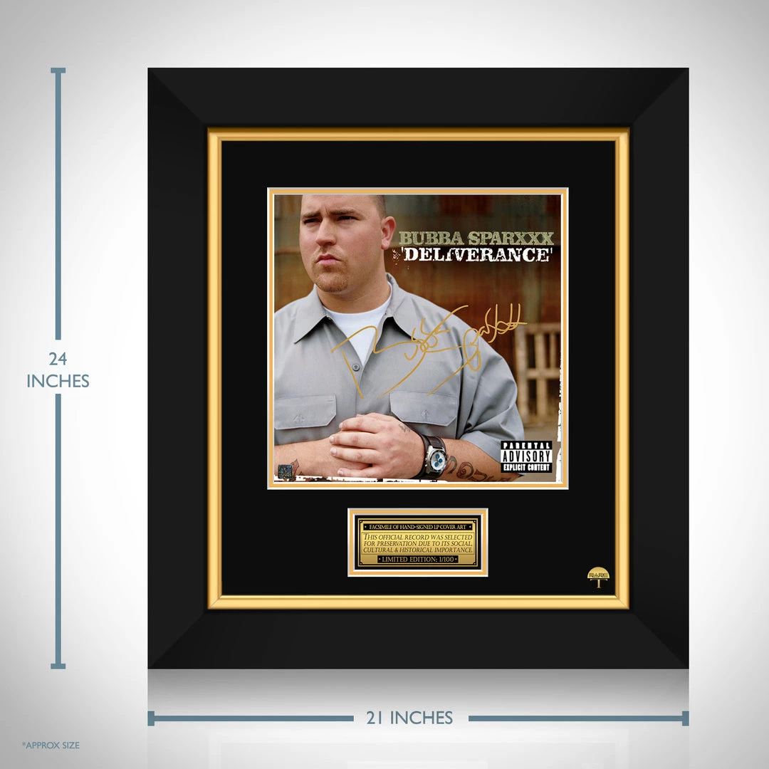 RARE-T Bubba Sparxxx - Deliverance LP Cover Limited Signature Edition Studio Licensed Custom Frame Limited Edition Frames 3 RARE-T Bubba Sparxxx - Deliverance LP Cover Limited Signature Edition Studio Licensed Custom Frame Limited Edition Frames