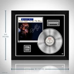 RARE-T Limited Edition Frames Buddy Guy - Damn Right, I've Got The Blues Platinum LP Limited Signature Edition Studio Licensed Custom Frame