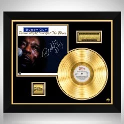 RARE-T Limited Edition Frames Buddy Guy - Damn Right, I've Got The Blues Gold LP Limited Signature Edition Studio Licensed Custom Frame
