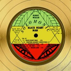 RARE-T Limited Edition Frames Bunny Wailer - Blackheart Man Gold LP Limited Signature Edition Studio Licensed Custom Frame