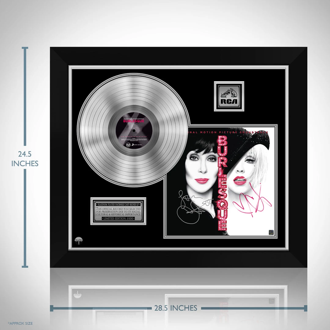 RARE-T Burlesque - Original Motion Picture Soundtrack Platinum LP Limited Signature Edition Studio Licensed Custom Frame 2 RARE-T Burlesque - Original Motion Picture Soundtrack Platinum LP Limited Signature Edition Studio Licensed Custom Frame
