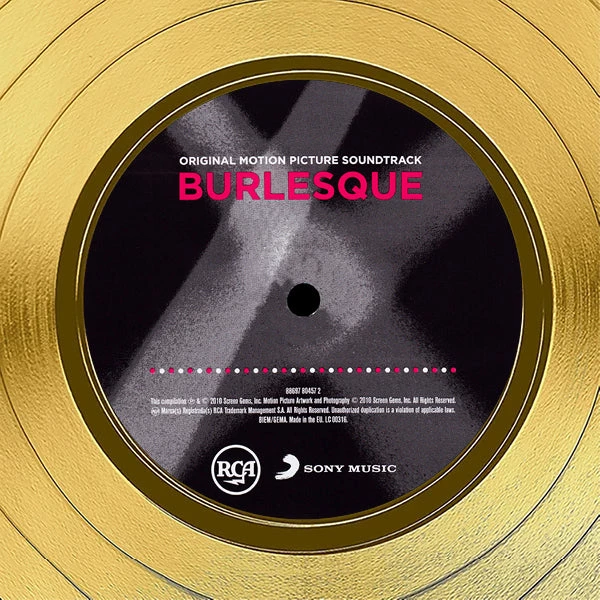 RARE-T Burlesque - Original Motion Picture Soundtrack Gold LP Limited Signature Edition Studio Licensed Custom Frame Limited Edition Frames 6 RARE-T Burlesque - Original Motion Picture Soundtrack Gold LP Limited Signature Edition Studio Licensed Custom Frame Limited Edition Frames