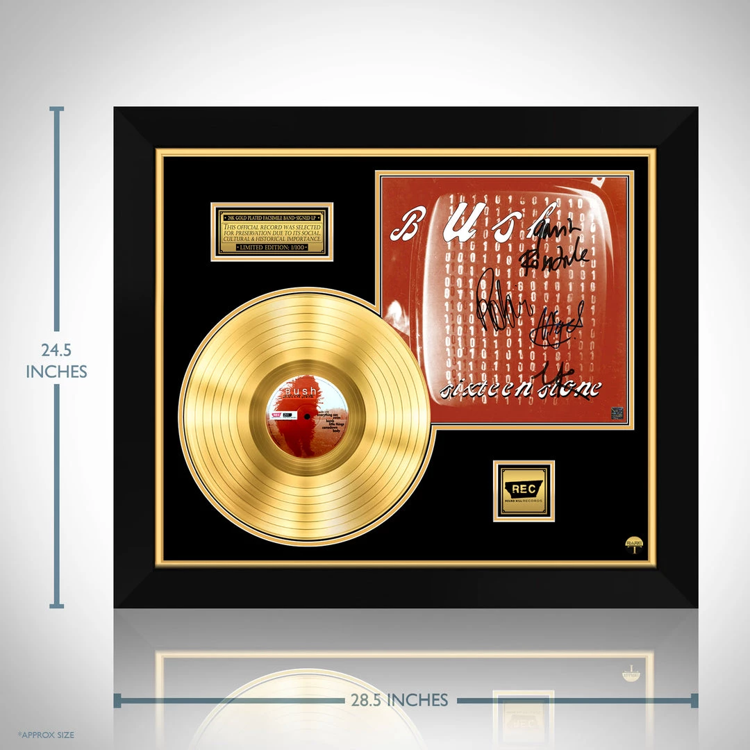 RARE-T Bush - Sixteen Stone Gold LP Limited Signature Edition Studio Licensed Custom Frame Limited Edition Frames 3 RARE-T Bush - Sixteen Stone Gold LP Limited Signature Edition Studio Licensed Custom Frame Limited Edition Frames