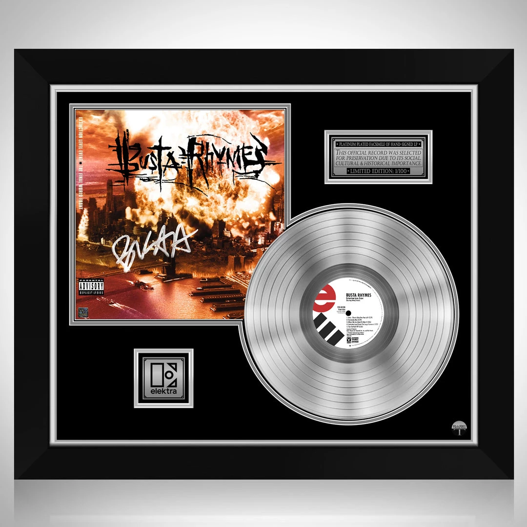 RARE-T Busta Rhymes - Extinction Level Event Platinum LP Limited Signature Edition Studio Licensed Custom Frame 1 RARE-T Busta Rhymes - Extinction Level Event Platinum LP Limited Signature Edition Studio Licensed Custom Frame