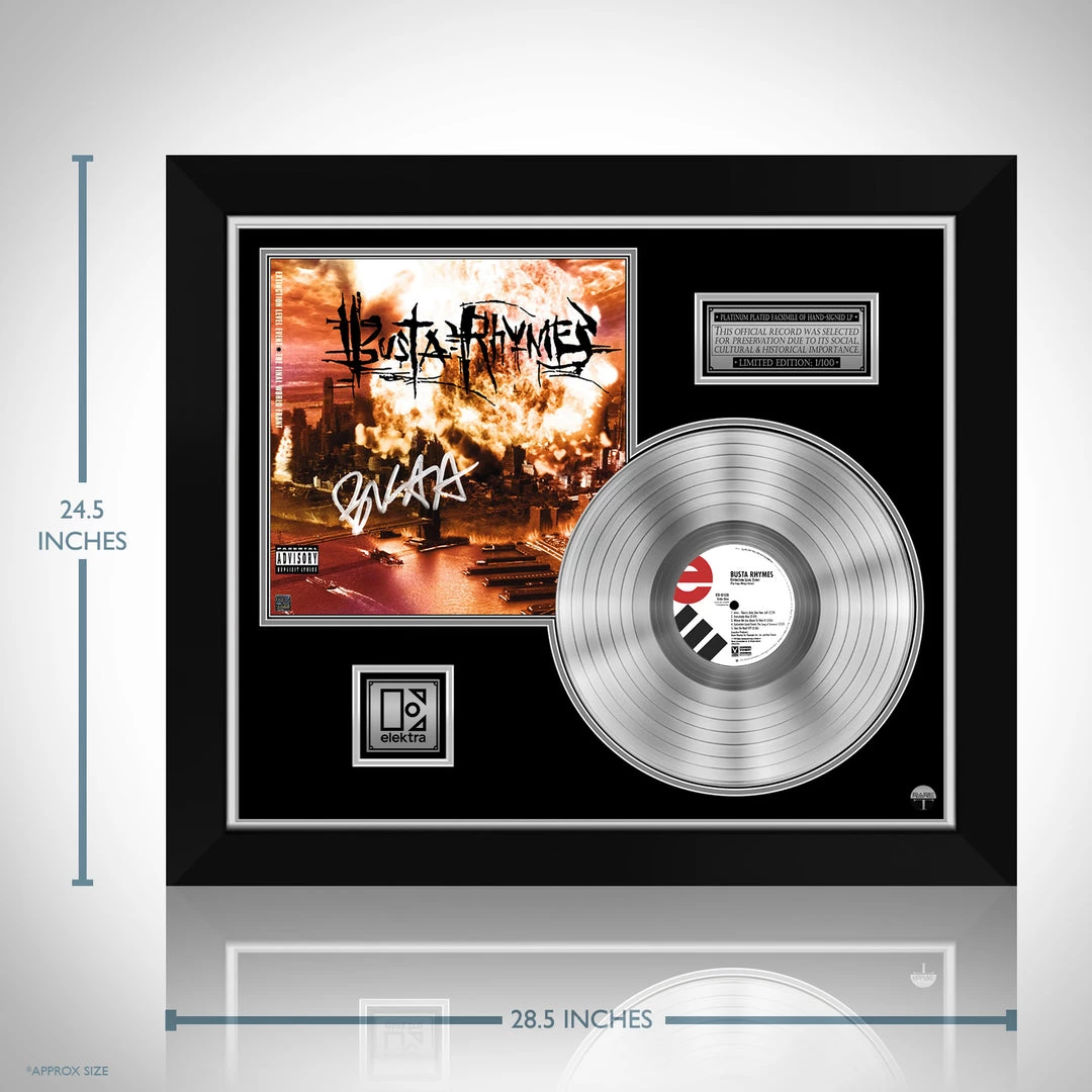 RARE-T Busta Rhymes - Extinction Level Event Platinum LP Limited Signature Edition Studio Licensed Custom Frame 3 RARE-T Busta Rhymes - Extinction Level Event Platinum LP Limited Signature Edition Studio Licensed Custom Frame