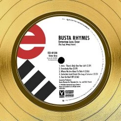 RARE-T Busta Rhymes - Extinction Level Event Gold LP Limited Signature Edition Studio Licensed Custom Frame 14 RARE-T Busta Rhymes - Extinction Level Event Gold LP Limited Signature Edition Studio Licensed Custom Frame