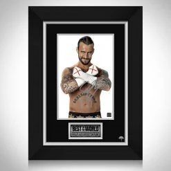 RARE-T CM Punk Photo Limited Signature Edition Studio Licensed Custom Frame Limited Edition Frames