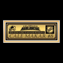 RARE-T Colorado Avalanche - Cale Makar Photo Limited Signature Edition Studio Licensed Custom Frame NEW 12 RARE-T Colorado Avalanche - Cale Makar Photo Limited Signature Edition Studio Licensed Custom Frame NEW