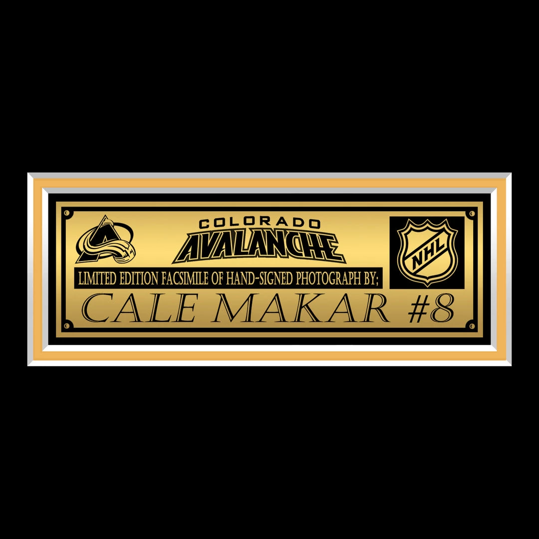 RARE-T Colorado Avalanche - Cale Makar Photo Limited Signature Edition Studio Licensed Custom Frame NEW 5 RARE-T Colorado Avalanche - Cale Makar Photo Limited Signature Edition Studio Licensed Custom Frame NEW