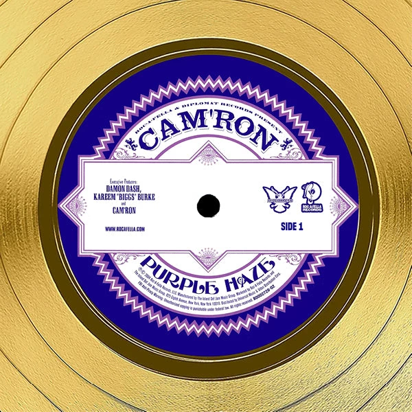 RARE-T Cam'ron - Purple Haze Gold LP Limited Signature Edition Studio Licensed Custom Frame Limited Edition Frames 5 RARE-T Cam'ron - Purple Haze Gold LP Limited Signature Edition Studio Licensed Custom Frame Limited Edition Frames