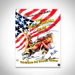 RARE-T Limited Edition Frames Cannonball Run Transcript Limited Signature Edition Studio Licensed Custom Frame