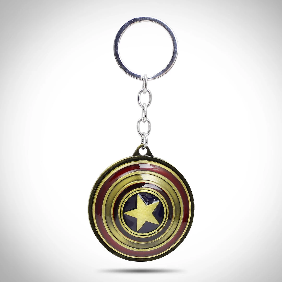 AZALEA Marvel Comic - Captain America Shield Spinner Die-Cast Metal Enamel Keychain 1 AZALEA Marvel Comic - Captain America Shield Spinner Die-Cast Metal Enamel Keychain