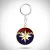 ANIME MALL Marvel Comics - Captain Marvel Logo Collectible Metal Keychain