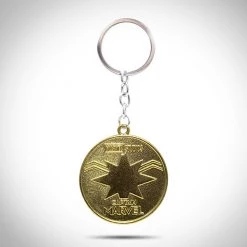ANIME MALL Marvel Comics - Captain Marvel Logo Collectible Metal Keychain