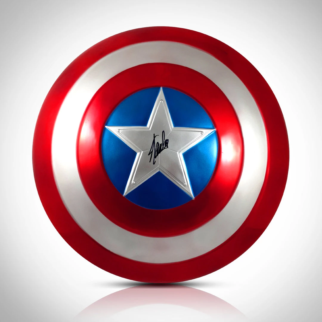 PPC Signed Memorabilia Captain America- Psa/Dna & Excelsior Certified Hand-Signed Shield By Stan Lee Custom Shadowbox Frame 5 PPC Signed Memorabilia Captain America- Psa/Dna & Excelsior Certified Hand-Signed Shield By Stan Lee Custom Shadowbox Frame