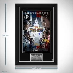 RARE-T Captain America Civil War Mini Poster Limited Signature Edition Studio Licensed Custom Frame