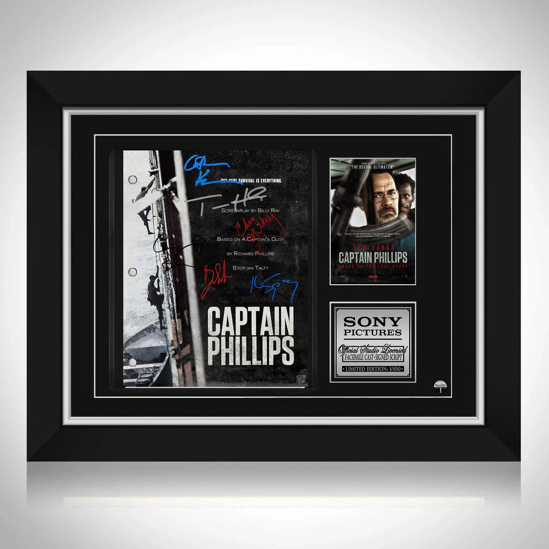 RARE-T Captain Phillips Script Limited Signature Edition Studio Licensed Custom Frame 1 RARE-T Captain Phillips Script Limited Signature Edition Studio Licensed Custom Frame