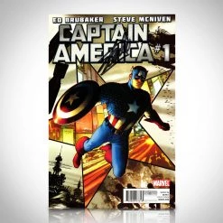APW Signed Memorabilia Captain America (2011) #1 Hand-Signed Comic Book By Stan Lee Custom Frame 10 APW Signed Memorabilia Captain America (2011) #1 Hand-Signed Comic Book By Stan Lee Custom Frame