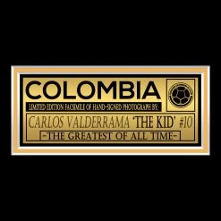RARE-T Limited Edition Frames Colombia - Carlos Valderrama Photo Limited Signature Edition Studio Licensed Custom Frame