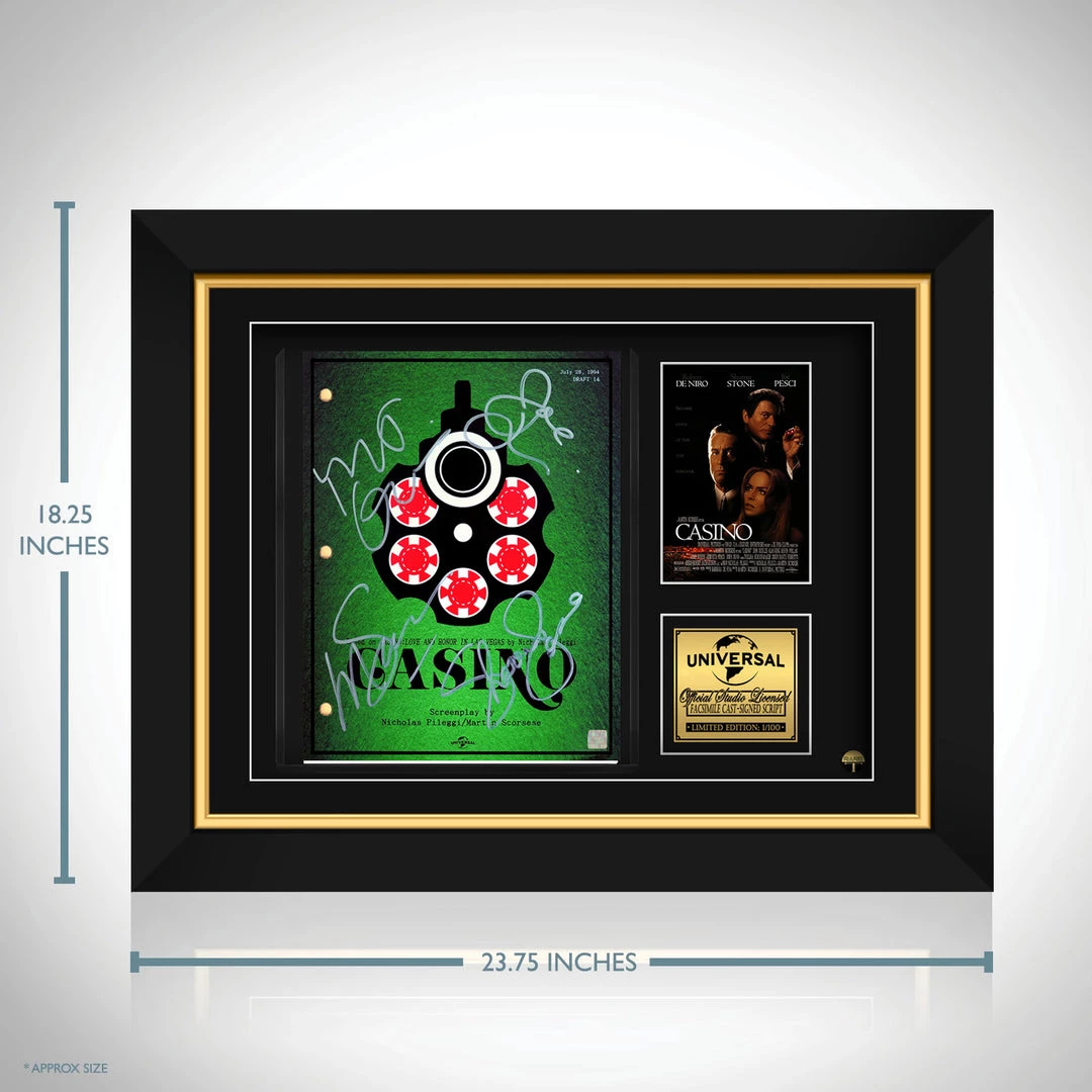 RARE-T Casino Movie Script Limited Signature Edition Studio Licensed Custom Frame Limited Edition Frames 8 RARE-T Casino Movie Script Limited Signature Edition Studio Licensed Custom Frame Limited Edition Frames