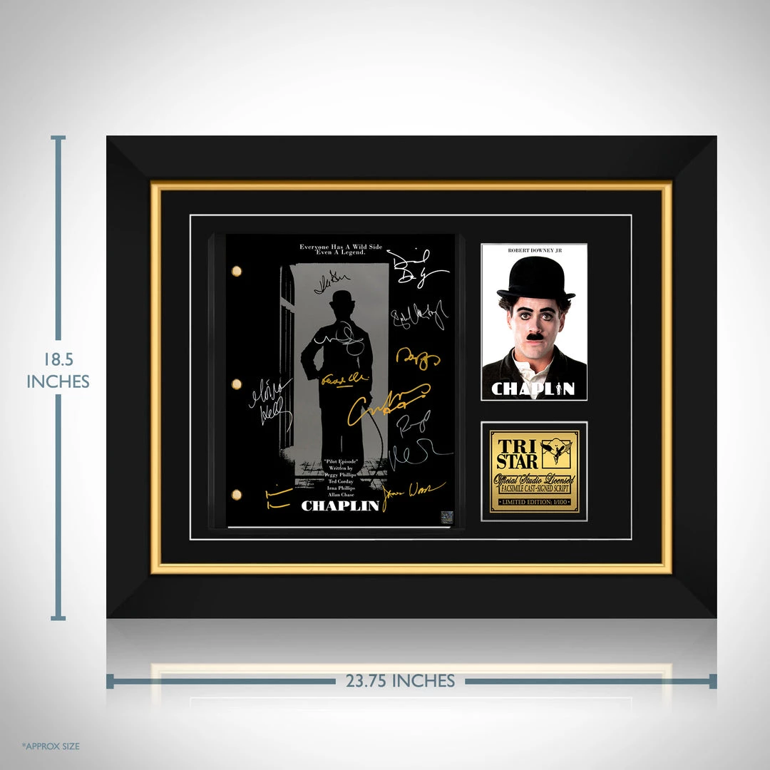 RARE-T Chaplin (1992) Transcript Limited Signature Edition Studio Licensed Custom Frame 2 RARE-T Chaplin (1992) Transcript Limited Signature Edition Studio Licensed Custom Frame