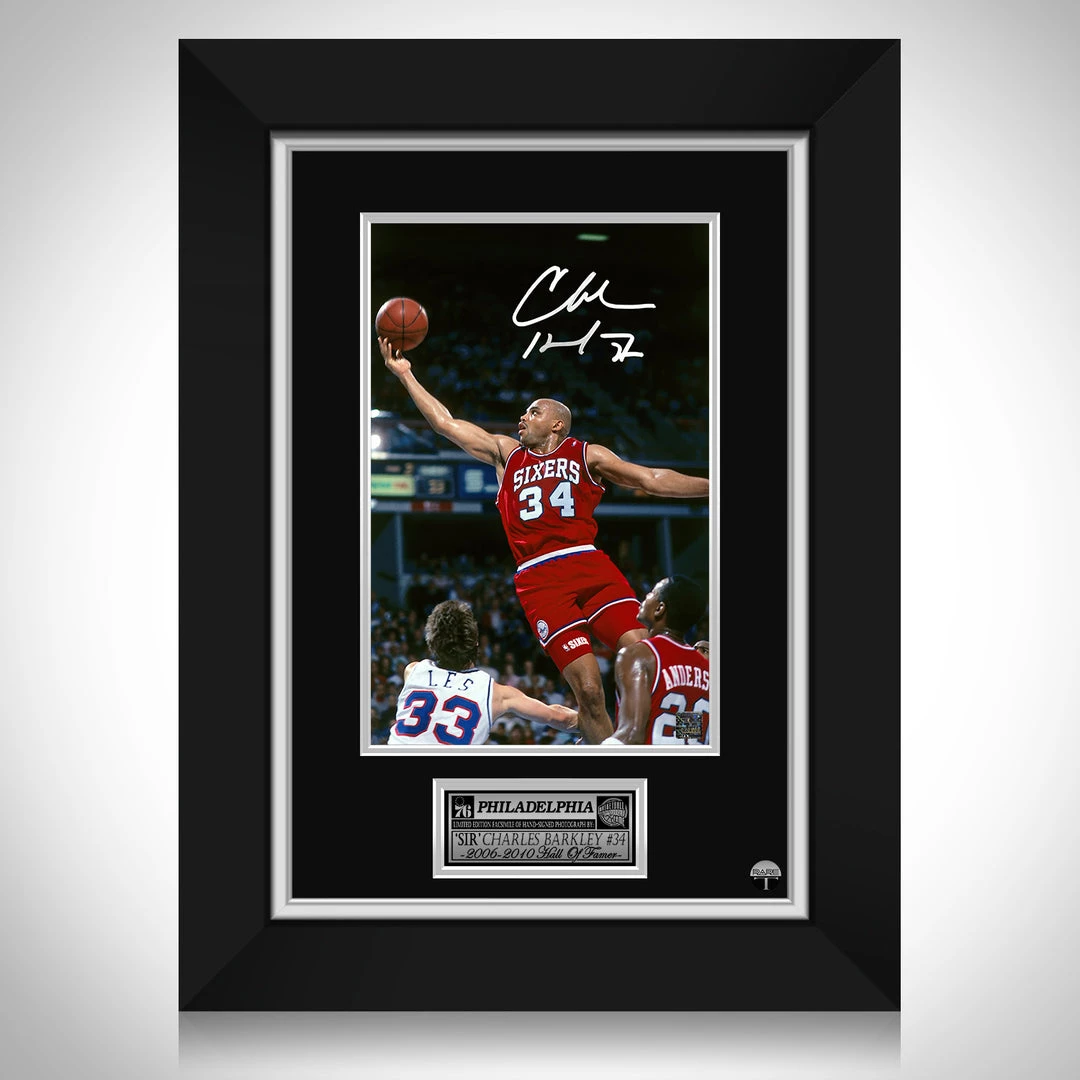 RARE-T Philadelphia 76ers - Charles Barkley Photo Limited Signature Edition Studio Licensed Custom Frame Sports Memorabilia 1 RARE-T Philadelphia 76ers - Charles Barkley Photo Limited Signature Edition Studio Licensed Custom Frame Sports Memorabilia