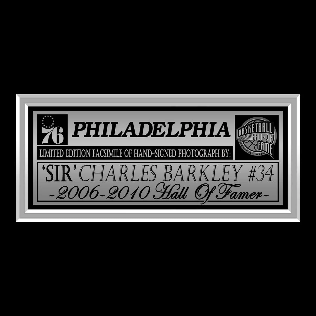 RARE-T Philadelphia 76ers - Charles Barkley Photo Limited Signature Edition Studio Licensed Custom Frame Sports Memorabilia 5 RARE-T Philadelphia 76ers - Charles Barkley Photo Limited Signature Edition Studio Licensed Custom Frame Sports Memorabilia