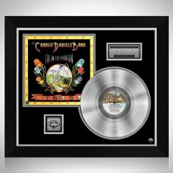 RARE-T Charlie Daniels Band - Fire On The Mountain Platinum LP Limited Signature Edition Studio Licensed Custom Frame Limited Edition Frames