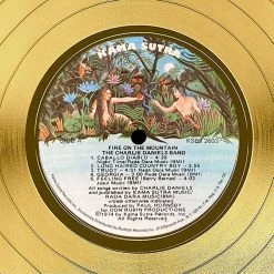 RARE-T Charlie Daniels Band - Fire On The Mountain Gold LP Limited Signature Edition Studio Licensed Custom Frame Limited Edition Frames