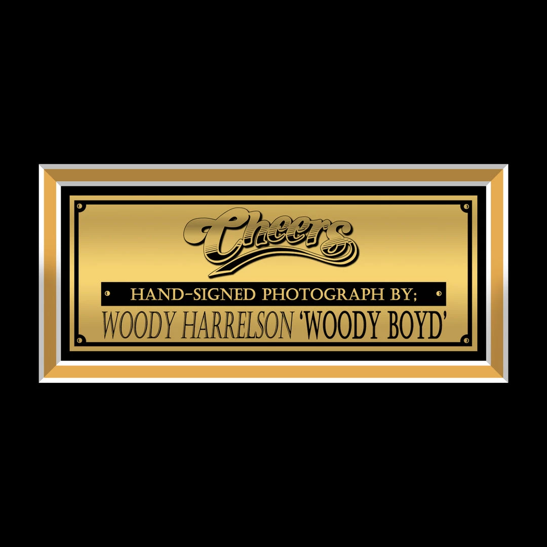APW Cheers- 'Woody Boyd' Hand-Signed Photo By Woody Harrelson Custom Frame Signed Memorabilia 3 APW Cheers- 'Woody Boyd' Hand-Signed Photo By Woody Harrelson Custom Frame Signed Memorabilia