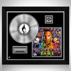 RARE-T Limited Edition Frames Chris Brown - F.A.M.E. Platinum LP Limited Signature Edition Studio Licensed Custom Frame
