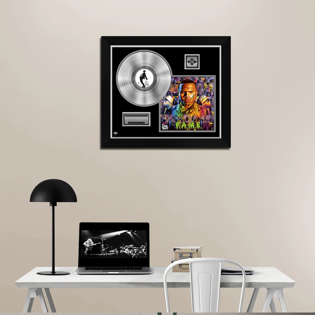 RARE-T Limited Edition Frames Chris Brown - F.A.M.E. Platinum LP Limited Signature Edition Studio Licensed Custom Frame 2 RARE-T Limited Edition Frames Chris Brown - F.A.M.E. Platinum LP Limited Signature Edition Studio Licensed Custom Frame