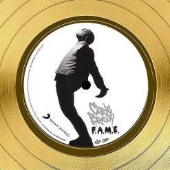 RARE-T Chris Brown - F.A.M.E. Gold LP Limited Signature Edition Studio Licensed Custom Frame