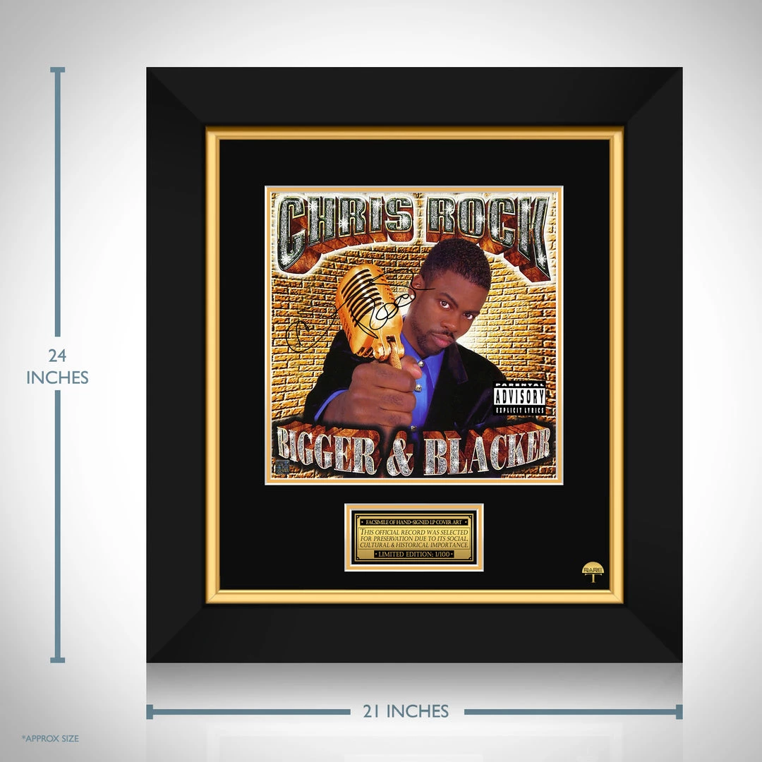 RARE-T Limited Edition Frames Chris Rock - Bigger & Blacker LP Cover Limited Signature Edition Studio Licensed Custom Frame 3 RARE-T Limited Edition Frames Chris Rock - Bigger & Blacker LP Cover Limited Signature Edition Studio Licensed Custom Frame