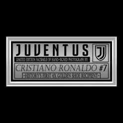 RARE-T Sports Memorabilia Cristiano Ronaldo Juventus Hero Photo Limited Signature Edition FIFA Licensed Custom Frame