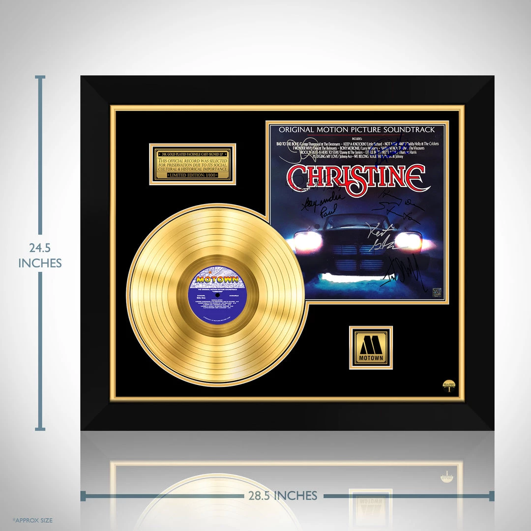 RARE-T Christine - Original Motion Picture Soundtrack Gold LP Limited Signature Edition Studio Licensed Custom Frame Limited Edition Frames 3 RARE-T Christine - Original Motion Picture Soundtrack Gold LP Limited Signature Edition Studio Licensed Custom Frame Limited Edition Frames