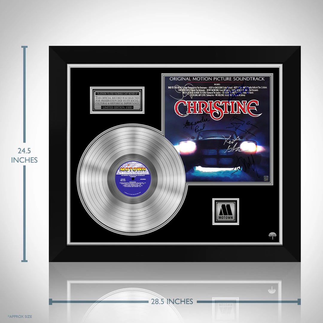 RARE-T Christine - Original Motion Picture Soundtrack Platinum LP Limited Signature Edition Studio Licensed Custom Frame Limited Edition Frames 3 RARE-T Christine - Original Motion Picture Soundtrack Platinum LP Limited Signature Edition Studio Licensed Custom Frame Limited Edition Frames