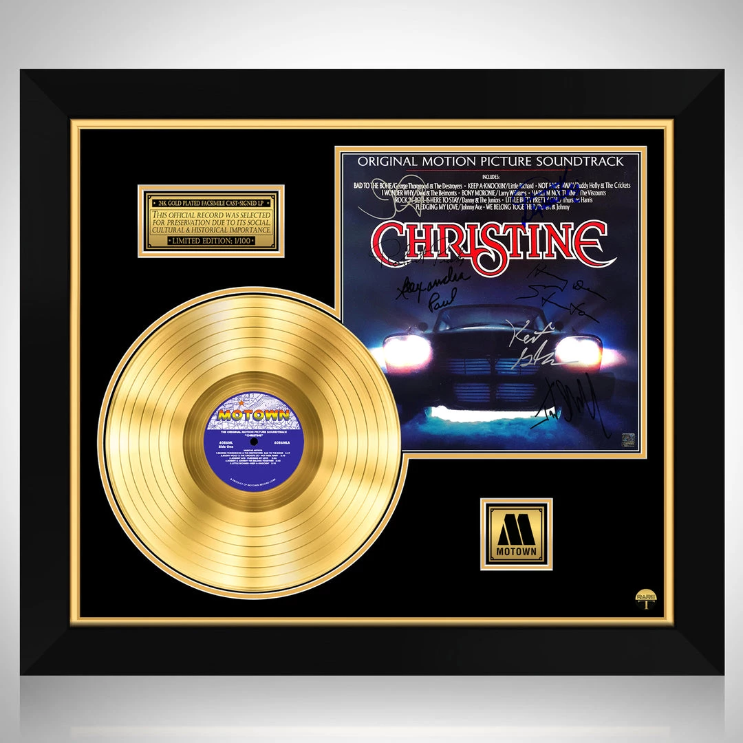 RARE-T Christine - Original Motion Picture Soundtrack Gold LP Limited Signature Edition Studio Licensed Custom Frame Limited Edition Frames 1 RARE-T Christine - Original Motion Picture Soundtrack Gold LP Limited Signature Edition Studio Licensed Custom Frame Limited Edition Frames