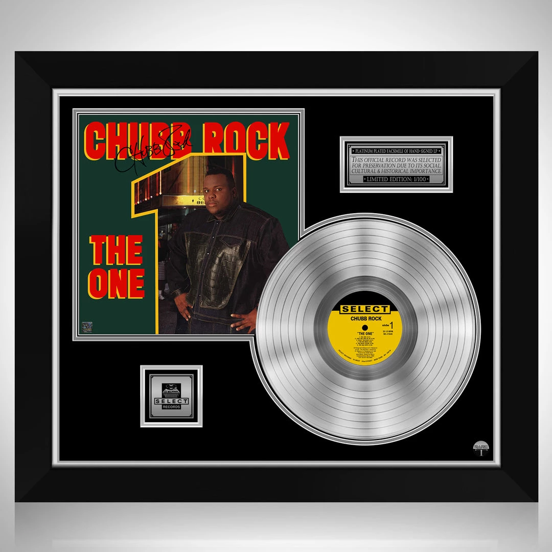 RARE-T Limited Edition Frames Chubb Rock - The One Platinum LP Limited Signature Edition Studio Licensed Custom Frame 1 RARE-T Limited Edition Frames Chubb Rock - The One Platinum LP Limited Signature Edition Studio Licensed Custom Frame