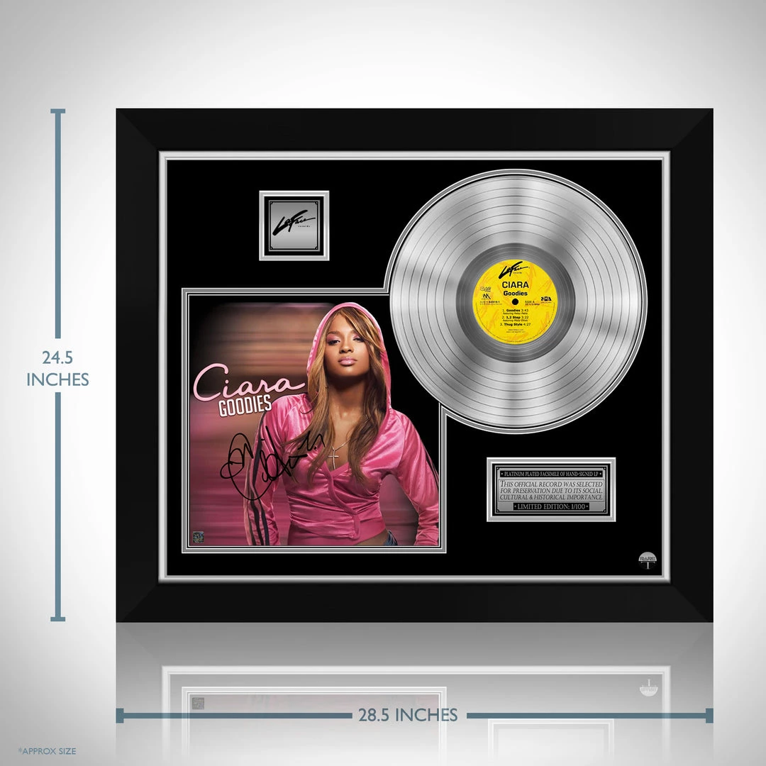 RARE-T Ciara - Goodies Platinum LP Limited Signature Edition Studio Licensed Custom Frame Limited Edition Frames 3 RARE-T Ciara - Goodies Platinum LP Limited Signature Edition Studio Licensed Custom Frame Limited Edition Frames