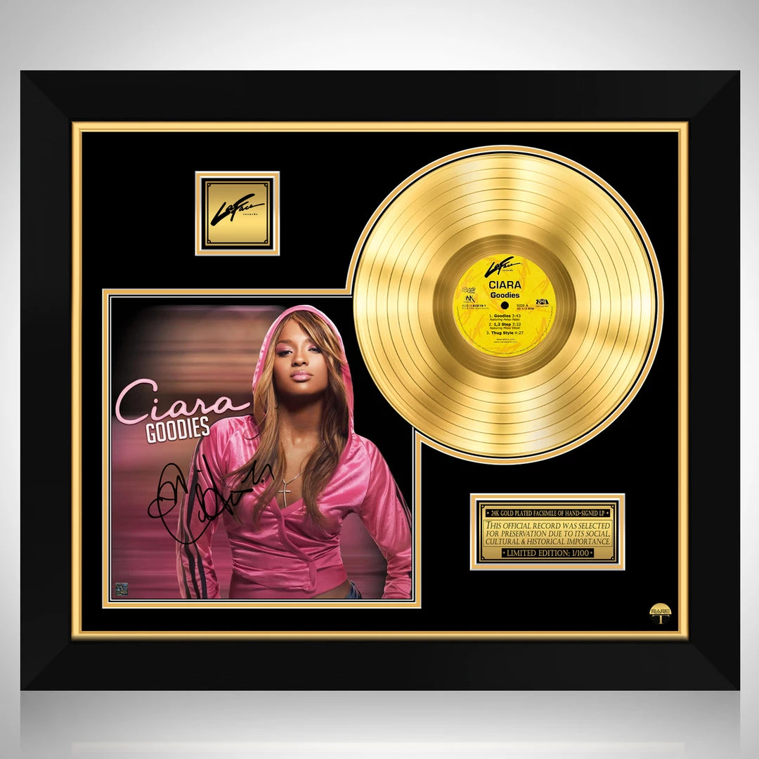 RARE-T Ciara - Goodies Gold LP Limited Signature Edition Studio Licensed Custom Frame Limited Edition Frames 1 RARE-T Ciara - Goodies Gold LP Limited Signature Edition Studio Licensed Custom Frame Limited Edition Frames