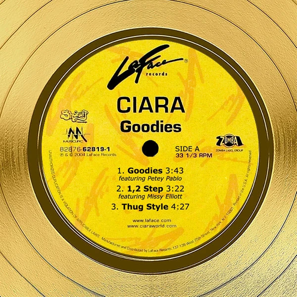 RARE-T Ciara - Goodies Gold LP Limited Signature Edition Studio Licensed Custom Frame Limited Edition Frames 5 RARE-T Ciara - Goodies Gold LP Limited Signature Edition Studio Licensed Custom Frame Limited Edition Frames