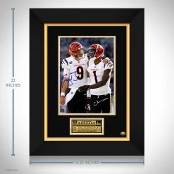 RARE-T Cincinnati Bengals -Burrow & Chase Photo Limited Signature Edition Studio Licensed Custom Frame Limited Edition Frames