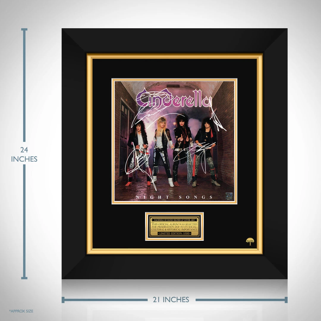 RARE-T Cinderella - Night Songs LP Cover Limited Signature Edition Studio Licensed Custom Frame 6 RARE-T Cinderella - Night Songs LP Cover Limited Signature Edition Studio Licensed Custom Frame