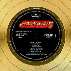 RARE-T Limited Edition Frames Cinderella - Night Songs Gold LP Limited Signature Edition Studio Licensed Custom Frame 18 RARE-T Limited Edition Frames Cinderella - Night Songs Gold LP Limited Signature Edition Studio Licensed Custom Frame