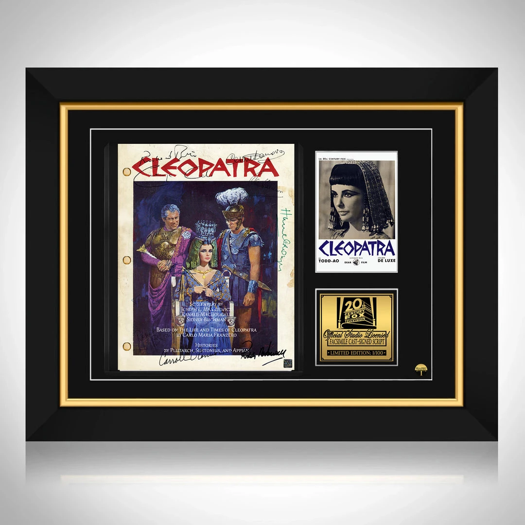 RARE-T Cleopatra 1963 Transcript Limited Signature Edition Studio Licensed Custom Frame 1 RARE-T Cleopatra 1963 Transcript Limited Signature Edition Studio Licensed Custom Frame