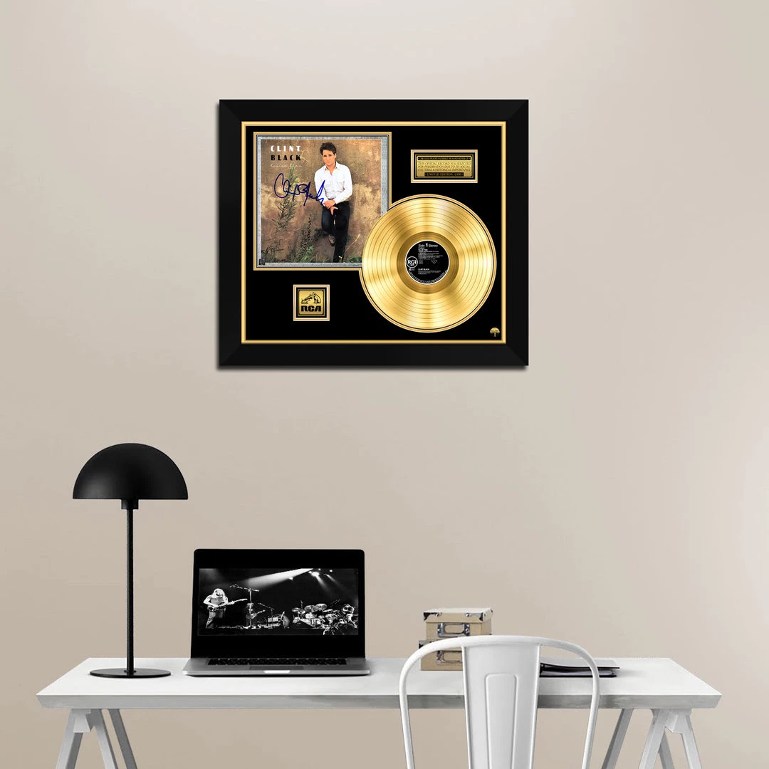 RARE-T Limited Edition Frames Clint Black - Killin' Time Gold LP Limited Signature Edition Studio Licensed Custom Frame 2 RARE-T Limited Edition Frames Clint Black - Killin' Time Gold LP Limited Signature Edition Studio Licensed Custom Frame