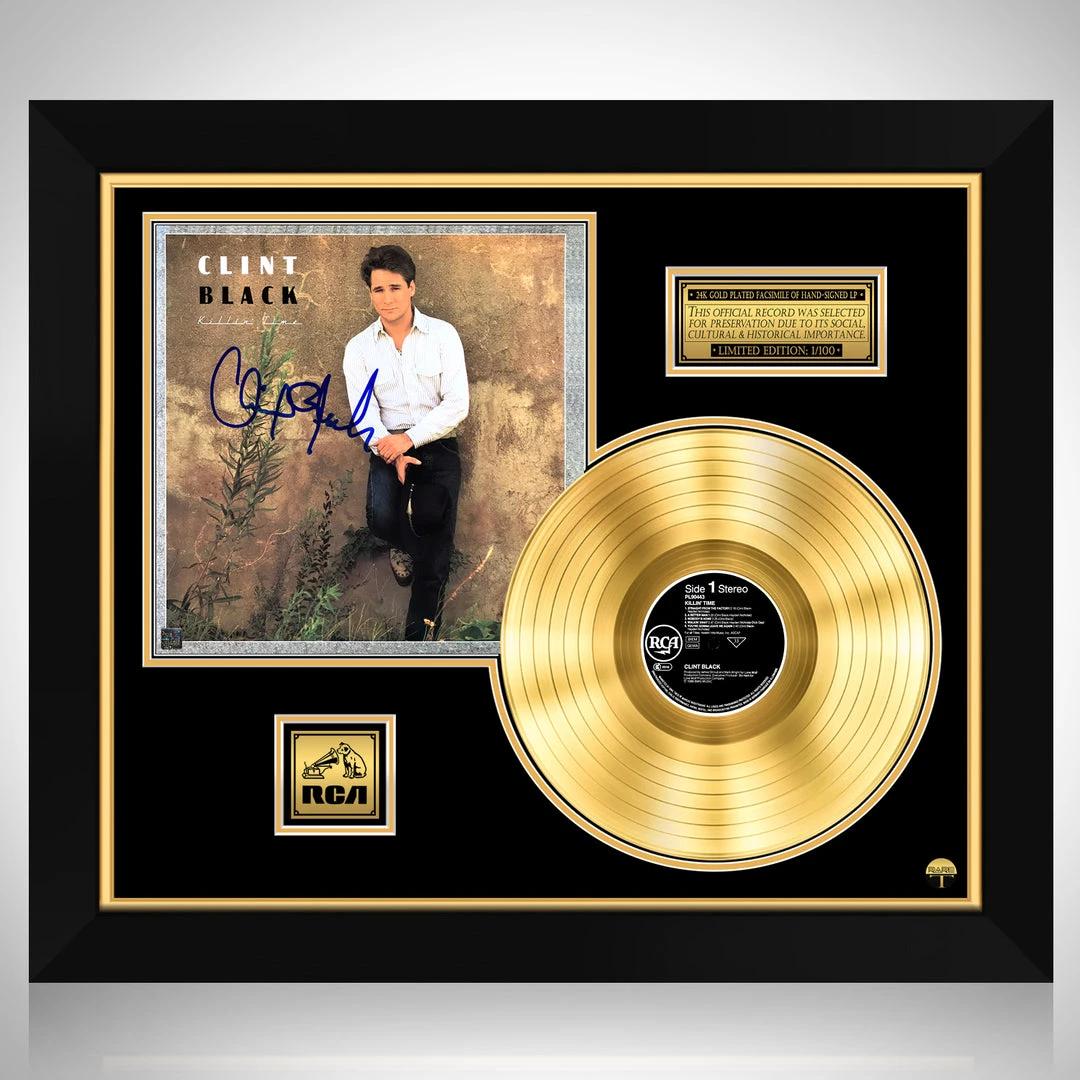 RARE-T Limited Edition Frames Clint Black - Killin' Time Gold LP Limited Signature Edition Studio Licensed Custom Frame 1 RARE-T Limited Edition Frames Clint Black - Killin' Time Gold LP Limited Signature Edition Studio Licensed Custom Frame