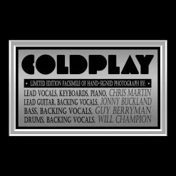 RARE-T Limited Edition Frames Coldplay Band Photo Limited Signature Edition Studio Licensed Custom Frame